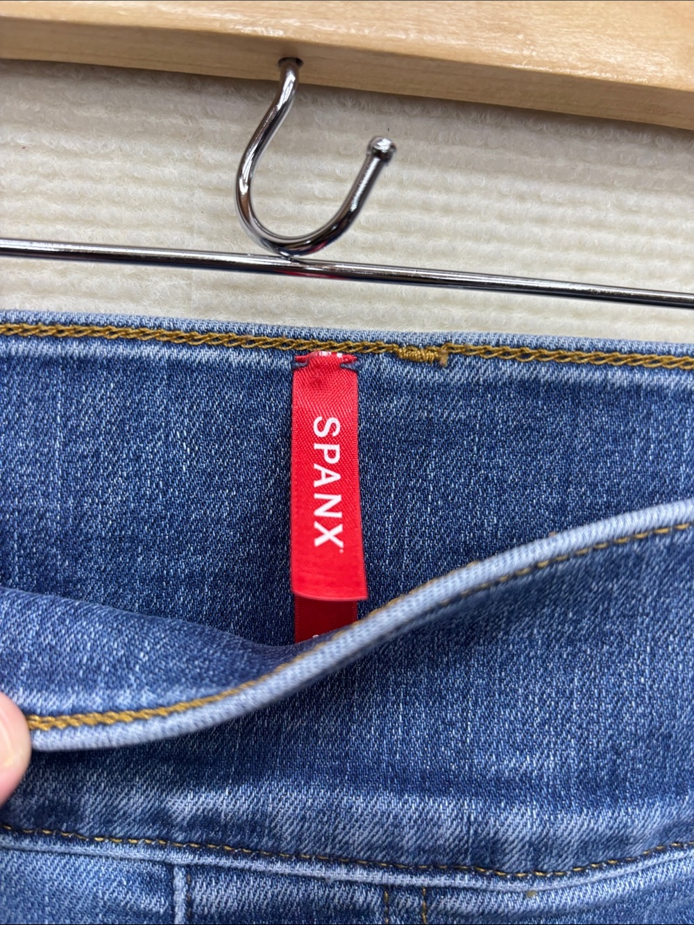 SPANX Blue Wide-Leg Denim Jeans - Picture 3 of 5